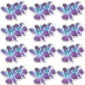 12 Blue Dendrobium Orchid Blume Kiss-Cut Stickers Aufkleber (Vorderseite)