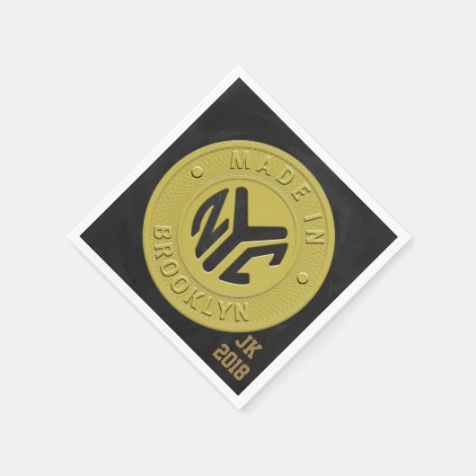 12 Brooklyn Token Themed Napkins Serviette (Ecke)