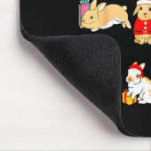 12 Bunny Of Christmas Bunny Rabbit Christmas Xmas  Mousepad (Ecke)