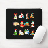 12 Bunny Of Christmas Bunny Rabbit Christmas Xmas  Mousepad (Mit Mouse)