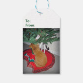 12 Cats a-Climbing Geschenkanhänger (Rückseite)