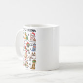 12 Cats Of Christmas Funny Xmas Cat Lover Holiday Kaffeetasse (Vorderseite Links)