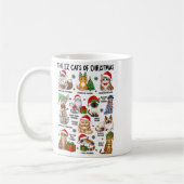 12 Cats Of Christmas Funny Xmas Cat Lover Holiday Kaffeetasse (Links)