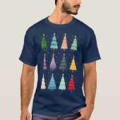 12 Colorful Xmas Trees T-Shirt (Vorderseite)