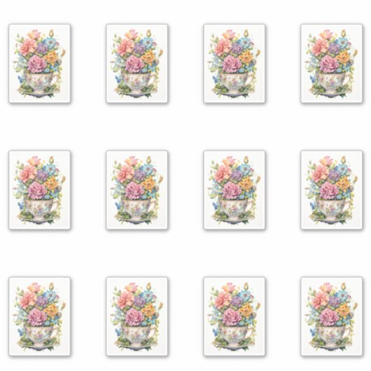 12 Cup der Blume Aufkleber (Vorderseite)