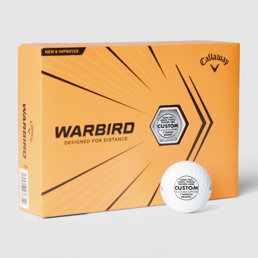 12 Custom Personalisiert Callaway Warbird Golf Bal Golfball (Verpackungen)