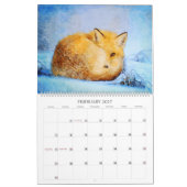 12 Cute Red Fox Watercolor Paintings Wildlife Art Kalender (Feb 2027)