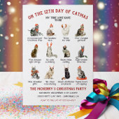 12 Day of Catmas Holiday Cat Christmas Party Invit Einladung