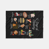 12 Day Of History Teacher Christmas Social Studies Fleecedecke (Vorderseite (Horizontal))