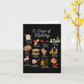 12 Day Of History Teacher Christmas Social Studies Karte (Gelbe Blume)