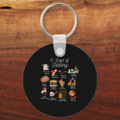 12 Day Of History Teacher Christmas Social Studies Schlüsselanhänger (Vorderseite)