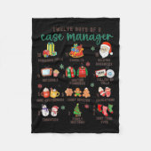 12 Days Nurse Case Management Christmas Case Manag Fleecedecke (Vorderseite)