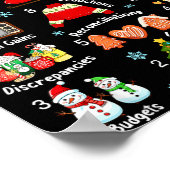 12 Days Of Accountant Christmas Accounting Major M Poster (Ecke)