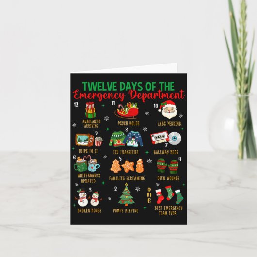 12 Days Of An Emergency Department Er Nurse Christ Karte (Vorderseite)