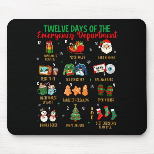 12 Days Of An Emergency Department Er Nurse Christ Mousepad (Vorne)