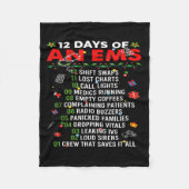 12 Days Of An Ems Emt Icu Nurse Christmas Xmas Fun Fleecedecke (Vorderseite)