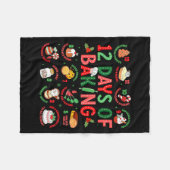 12 Days Of Baking Baker Christmas Cook Chef Baking Fleecedecke (Vorderseite (Horizontal))