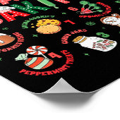 12 Days Of Baking Baker Christmas Cook Chef Baking Poster (Ecke)