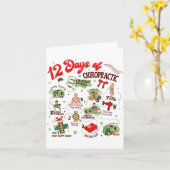 12 Days Of Chiropractic Christmas Chiropractor Karte (Gelbe Blume)