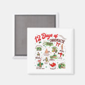 12 Days Of Chiropractic Christmas Chiropractor  Magnet (Vorderseite/Rückseite)