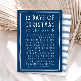 12 Days of Christmas Beach Style Feiertagskarte