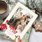 12 Days of Christmas ecru Photo Feiertagskarte