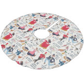 12 Days of Christmas ecru Traditional Classic Polyester Weihnachtsbaumdecke (Schrägansicht)