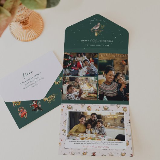 12 Days of Christmas | Holiday Photo Collage All In One Einladung