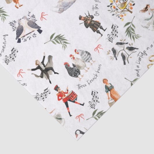 12 Days of Christmas Holiday Seidenpapier (Detail)