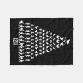 12 Days Of Christmas Tree Clic Holiday Christmas C Fleecedecke (Vorderseite (Horizontal))