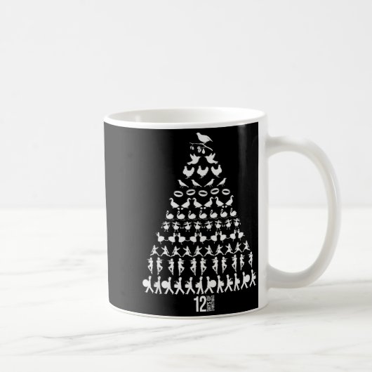 12 Days Of Christmas Tree Clic Holiday Christmas C Kaffeetasse (Rechts)
