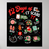 12 Days Of Ct Scans Christmas Ct Tech Cat Scan Poster (Vorne)