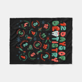 12 Days Of Dentistry Christmas Dental Squad Crew D Fleecedecke (Vorderseite (Horizontal))