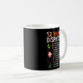 12 Days Of Dispatching Funny Christmas Dispatcher Kaffeetasse (VorderseiteRechts)
