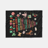 12 Days Of Ob-gyn Christmas Tree Labor & Deliv Fleecedecke (Vorderseite (Horizontal))