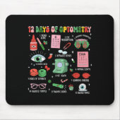 12 Days Of Optometry Christmas Eye Doctor Optometr Mousepad (Vorne)