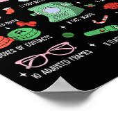 12 Days Of Optometry Christmas Eye Doctor Optometr Poster (Ecke)