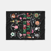 12 Days Of Pe Teacher Physical Education Gym Coach Fleecedecke (Vorderseite (Horizontal))