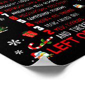 12 Days Of Pharmacy Funny Christmas Pharmacist Tec Poster (Ecke)