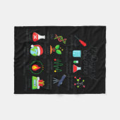 12 Days Of Science Funny Science Teacher Christmas Fleecedecke (Vorderseite (Horizontal))