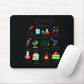 12 Days Of Science Funny Science Teacher Christmas Mousepad (Mit Mouse)