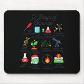 12 Days Of Science Funny Science Teacher Christmas Mousepad (Vorne)