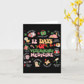 12 Days Of Veterinary Medicine Funny Christmas Vet Karte (Gelbe Blume)