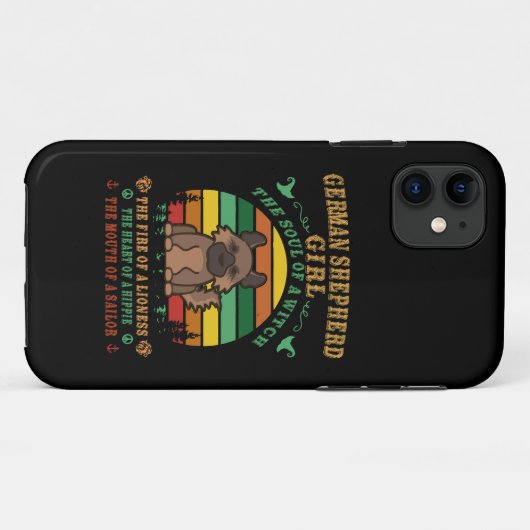 12 Deutsche Hirtenmädchen das Soul einer Hexe, das Case-Mate iPhone Hülle (Rückseite (Horizontal))