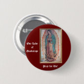 12. Dezember unsere Dame von Guadalupe Button (Vorne & Hinten)