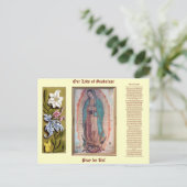 12. Dezember    Unsere Lady von Guadalupe Postkarte (Stehend Vorderseite)