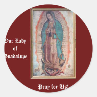 12. Dezember Unsere Lady von Guadalupe Runder Aufkleber