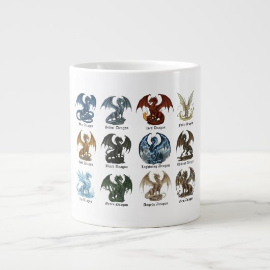 12 Drachen Jumbo-Tasse (Vorderseite)