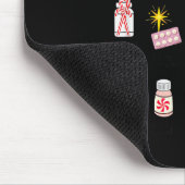 12 Drogen der Weihnachtskrankenschwester Apotheken Mousepad (Ecke)