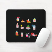 12 Drogen der Weihnachtskrankenschwester Apotheken Mousepad (Mit Mouse)